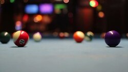 Snooker (billiard) balls Stock Footage