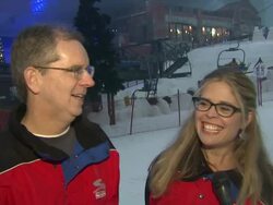 INTERVIEW - Directors Jennifer Lee and Chris Buck on Jennifer being the first female animated film director for Disney, the challenges of creating the film, working together and their thoughts on the completed film at Ski Dubai at the Mall of the Emirates Stock Footage