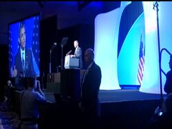 In a speech that aims to set the tone for the next phase of the campaign, President Obama is blasting the GOP as a party of extremists and holding up the new House budget as ''Exhibit A.'' News Clip