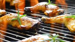 Grilled chicken Stock Footage