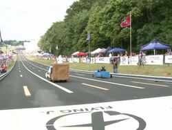 ATMOSPHERE at THE BOXTROLLS Roll Into FirstEnergy All-American Soap Box Derby Stock Footage