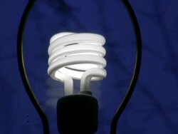 Flickering CLF lightbulb Stock Footage