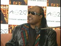 Stevie Wonder Press Conference to Promote His New Album 'A Time 2 Love' Stock Footage