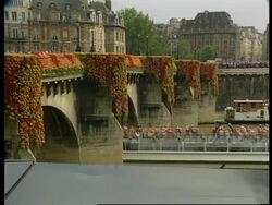 France - Pont Neuf Decorated With Flowers News Clip