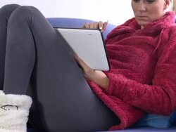 HD: Woman Using A Digital Tablet Stock Footage