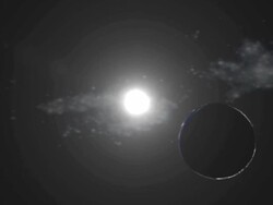 Earth in orbit around the Sun Stock Footage