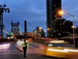 Rush Hour Traffic Queensboro 59th Street Bridge Stock Footage