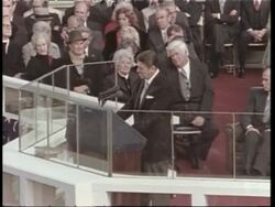 President Ronald Reagan gives his inauguration speech. News Clip