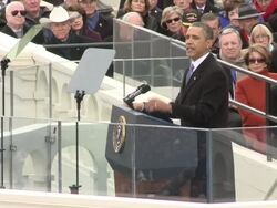 Barack Obama Sworn Into Office for Second Term Stock Footage