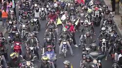 CLEAN : Motorcycle pilgrims pay homage to Guatemala's Black Christ News Clip
