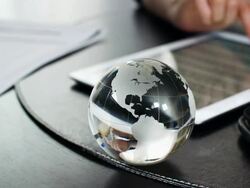 Woman uses a tablet for business Stock Footage