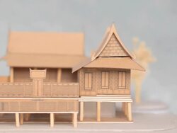 front thai house style model Stock Footage