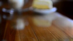 HD:Coffee shop with cake and coffee for relaxation Stock Footage