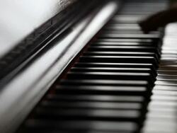 Musician play piano Stock Footage
