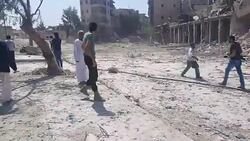 Aftermath of attack - Barrel Bombs dropped on Aleppo again News Clip
