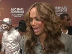INTERVIEW: Tyra Banks on being a fan of Michael Jackson at Michael Jackson: "The Immortal" World Tour - New York Premiere Stock Footage