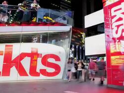 TIME LAPSE, People Traffic, Time Square, New York Stock Footage