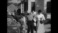 Black teen students being escorted to school by National Guard Stock Footage