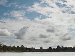 WS T/L Angkor Wat (UNESCO World Heritage Site) / Siem Reap,  Angkor Wat,  Cambodia Stock Footage