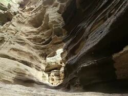 MS POV Shot of Volcanic rocks in Yongmeori Coast / Jeju-do, South Korea Stock Footage