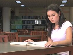 Researching in the Library (HD) Stock Footage