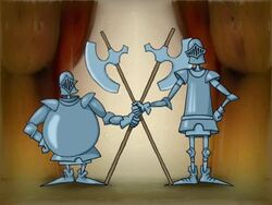 Two Locking Knights Stock Footage