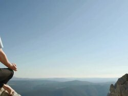 HD DOLLY: Businessman Escaping Stress At Work Stock Footage