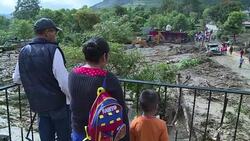 CLEAN : Mexico village damaged by landslide News Clip