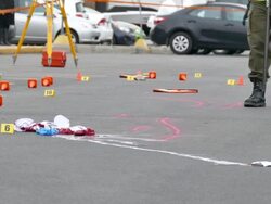 Aftermath scene of deadly radical attack on Quebec soldier Stock Footage