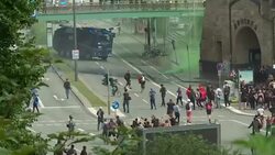 CLEAN : Protests in Hamburg as G20 summit underway News Clip
