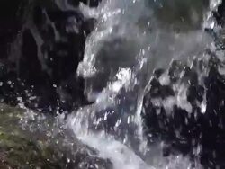 MS SLO MO Shot of Waterfall / Maine et Loire, Doue la Fontaine, France  Stock Footage