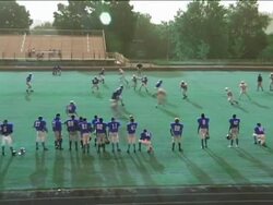 American Football Game on Football Field Stock Footage