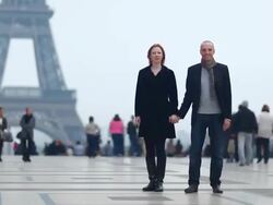 Paris Romance Couple Stock Footage