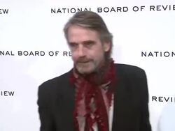 Jeremy Irons at National Board of Review Awards Gala - Red Carpet at Cipriani 42nd Street on 1/10/2012 in New York City, NY. Stock Footage