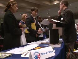 Putting America Back to Work! Job Fair Stock Footage