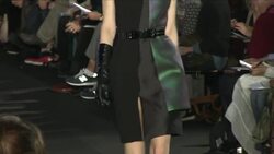 Designer presents strong runway designs at NY Fashion Week News Clip
