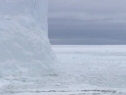 MS POV View of tabular iceberg / Weddell sea, Antarctica Stock Footage