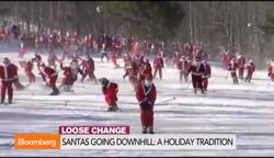 Watch Santas Ski Downhill in a Holiday Tradition News Clip