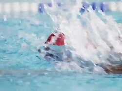 Athlete in water Stock Footage
