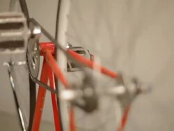 orange fixie Stock Footage