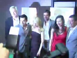 Jonathan Sehring, Charles Pugliese, Patricia Clarkson, Alexander Siddig, Ruba Nadda and Daniel Iron at the 'Cairo Time' New York Screening  Stock Footage