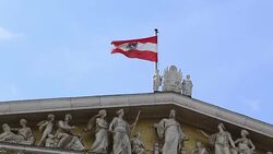 Austrian parliament Vienna Stock Footage