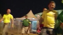 VOICED : Hinchas brasilenos celebran goleada News Clip