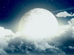 Moon in a cloudy night Stock Footage