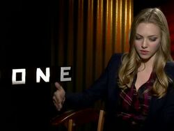 INTERVIEW: Amanda Seyfried on the tension in the film at the 'Gone' Press Junket on 2/11/12 in Beverly Hills, CA Stock Footage