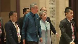 Lee Hsien Loong in Dinner Shirt Stock Footage