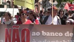 Portuguese take to streets on May Day to protest against lost of labour rights News Clip