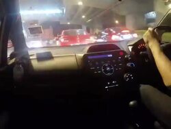 Point of View Timelapse of car traffic Stock Footage