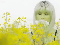 HD: Woman Sneezing From Pollen Allergy Stock Footage