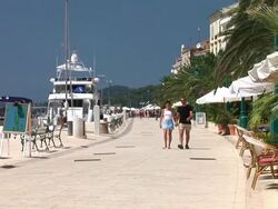 HD: Seaside Promenade Stock Footage
